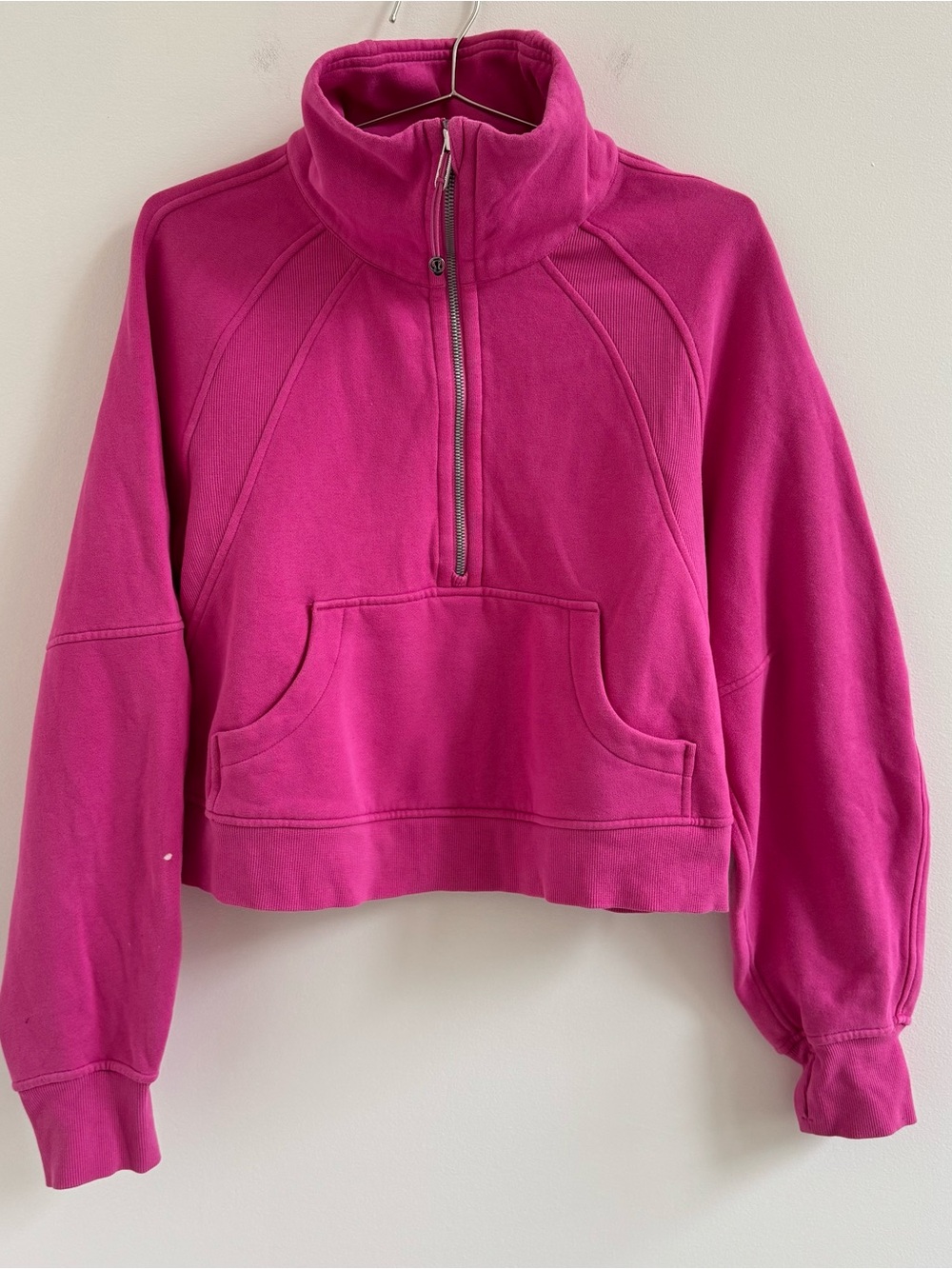lululemon athletica Bright Pink Half-Zip Fleece Pullover